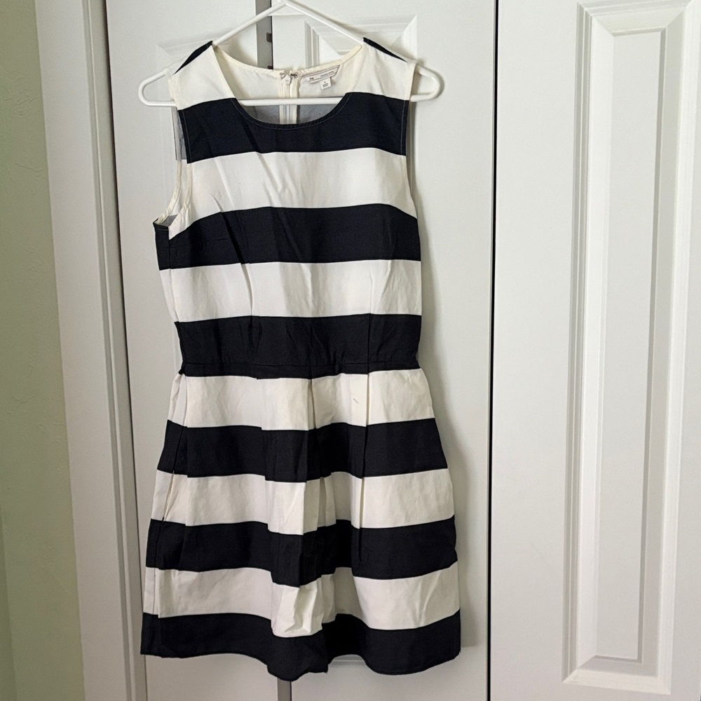 GAP Black and White Striped Dress